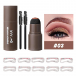 Kulmutemplite komplekt Perfect Eyebrow Stamp Trafarett Kulmude &scaron;abloonide komplekt Veekindel kauap&uuml;siv kulmude kuju parandav tempel 03#