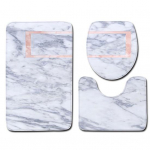 3 tk / komplekt marmorist tekstuuriga tualettruumi kaane kate P&otilde;randa vaip matt Kodu vannitoa sisustus 5