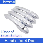 for Dodge Dart PF 2013 2014 2015 2016 Luxurious Chrome Smart Door Handle Cover Car Exterior Accessories Decorate Style Stickers 4Handle 1 Keyhole gray