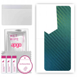 apgo Protective Skin Sticker for the back compatible with Tecno Pova 4 Pro, Wrap Film, Foil, Vinyl - Pattern Carbon Chameleon CAKA1