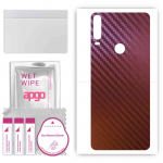 apgo skin sticker film foil vinyl for the BACK compatible with Alcatel 3x (2019), scratch-resistant, easy to install - Carbon Chameleon CAKA5