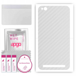 apgo Protective Skin Sticker for the back compatible with Xiaomi Redmi 5A, Wrap Film, Foil, Vinyl - Pattern Transparent Carbon