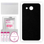 apgo Protective Skin Sticker for the back compatible with Huawei Y5 (2017), Wrap Film, Foil, Vinyl - Pattern Matte Black