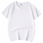 Puuvillane laste &uuml;markaelusega T-s&auml;rk keskmine ja suurte laste suhkruvati v&auml;rvi poolvarrukas 100cm valge