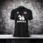 Ts&auml;rk Lager Beer Singha Lion National Tai Lipp Muaythai kickboxing MMA Mix Martial Art Sport Puuvillane L&uuml;hikeste Varrukatega &Uuml;markaelus 2XL