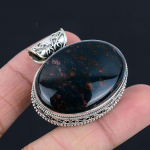 Verikivi v&auml;&auml;riskiviga ripats Massiivne 925 sterlingh&otilde;be ripats Ehted Kingitus unisexile