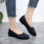 Naiste mood Mugavad riidest lamedad kingad Lady Loafers kingad 35 must/hall