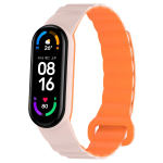 Silikoonist magnetrihm Xiaomi Mi Band jaoks 7 6 5 4 3 Sports Bicolor Loop K&auml;ev&otilde;ru Rihm Mi Band jaoks 6 5 Blet For Mi Band 5 Correa For Mi band 7 sinine/roosa