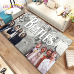 3D B-Beatlesi rokkb&auml;ndi ala vaip, vaipvaip kodu elutuppa, laste magamistoa diivani uksemati sisekujundus, lapsed m&auml;ngivad libisemiskindlat p&otilde;randamatti 100x150cm(39x59in)