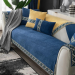 Kvaliteetne kangas Sinised diivanikatted Lihtne geomeetria Libisemiskindlad diivanikatted Tikandiga diivanir&auml;tik Tugitooli padi Kevad Suvi 70x210cm 1pcs