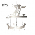 Kitsetaks metallist tuulekella ilmastikukindel siseruumides &otilde;ues aia sise&otilde;ue looma akna rippuva tuulekella kaunistus ehisripatsiga j&otilde;ulukingid Dog