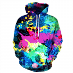 Uusimad Rainbow Graffiti 3D prinditud meeste naiste mood Y2K kapuuts Suurem&otilde;&otilde;dulised t&auml;navar&otilde;ivad Pulloverid kapuutsiga dressipluusid 3XL