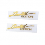 2 tk Limited Edition Emblem Metal Kleebised Loominguline auto Kere Ukse Aken S&uuml;learvuti Telefon 3D Dekoratsioonikleebis Kuldsed/h&otilde;bedased autotarvikud