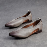 Johnature &Otilde;hulised Moodsad Terava Otsaga Lamedad Kingad Retro Ehtne Nahk Pehme Tald Naiste Slip-on Kingad 36 hall v&auml;rv