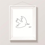 Picasso maalimine Abstraktne kunstitr&uuml;kk l&otilde;uendile Seinakunst Loomad Koeraplakat P&otilde;hjamaade plakatid Elutoa seinapildid 40x50cm No Framed