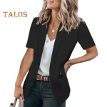 Naiste vabaaja &uuml;likond, mantel, rev&auml;&auml;r, l&uuml;hikeste varrukatega, &uuml;he n&ouml;&ouml;biga &uuml;likond jakk, &uuml;hev&auml;rviline klapitaskud, suvised &auml;ririided M valge