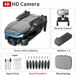 L105 Pro Drone 4K HD kahe kaameraga lasertakistuste v&auml;ltimine harjadeta mootor GPS 5G WIFI RC FPV Quadcopter m&auml;nguasjad 1B must