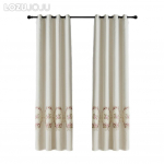 1 TK LOZUJOJU 70-80% pimendav beež mugavad kardinad ja tikitud elegantsed l&auml;bipaistvad kardinad magamistoa elutoa sisekujunduseks W100cm x L200cm beež