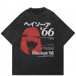 Streetwear M&otilde;lemalt Poolt Mood T&uuml;druku Graafiline T-s&auml;rk Puuvill Pesta Must T-s&auml;rk Unisex Topid Tees Suvine L&uuml;hikeste Varrukatega T-s&auml;rk S must