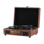 Vintage vin&uuml;&uuml;lplaadim&auml;ngija BT fonograaf USB salvestus 33/45/78 RPM tugi 7/10/12-tollisele vin&uuml;&uuml;lile pruun