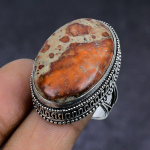 Asteroid Jasper Gemstone 925 Sterling Silver gift Jewelry Ring Size 8 Z9j31