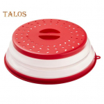 Mikrolaineahju pritsmekate koos k&auml;epidemega kokkupandava ventileeritava kaanega konksuauguga pritsmekaitsega taldrikun&otilde;ude kausi kuumakindla BPA-vaba k&ouml;&ouml;gividina jaoks punane