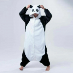 Kigurumi Animal Cosplay kapuutsiga kombinesoon pidžaama meeste naiste pikkade varrukatega talvine soe Rompe magamisriided Panda Lion, leopard, elevant, sebra, tiiger cosplay L