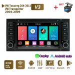 Autoraadio multimeediumipleier Volkswagen Touareg Transporter T5 Multivan 2004-2011 2 Din Android Carplay GPS Autoradio 2+32GB jaoks 2+32GB must