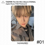 SHINee Taemin 5. minialbum ETERNAL POB Photocard SW KT4 Makestar Whosfan Apple Music #1