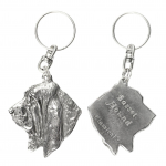 Basset Hound I - Silver-plated pendant with a dog in a decorative box, handbag decoration, backpack pendant by Art-Dog brand