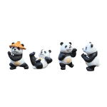 4tk/komplekt Panda Design Autokaunistused Autokeskus Konsooli kaunistused Kontori lauakaunistused V&auml;ikeste autode sisekujundus must