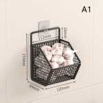 Seinale paigaldatav hoiurest Sibul Ingver K&uuml;&uuml;slauk Maitseained V&uuml;rtsik&ouml;&ouml;k Riiul Punchivaba K&ouml;&ouml;givilja-puuvilja &auml;ravoolukorv K&ouml;&ouml;k 153*240*84mm valge