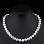 Barokk Vintage valge l&auml;bim&otilde;&otilde;t 7,5 MM Natural Shell p&auml;rlikee Trend Korea p&auml;rlitest kaelakeed imitatsioonp&auml;rli ehted