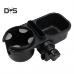 Mugav ja mitmek&uuml;lgne jalutusk&auml;ru topsihoidja hoiab kindlalt jooke ja telefone erinevatel s&otilde;idukitel must