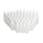 50 tk plastmassist pigistatav silmatilguti lapsekindla korgiga 10 ml valge