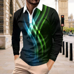 Meeste golfis&auml;rk vabaaja sportlik V-kaelusega soonikkrae l&uuml;hikeste varrukatega mood vaba &uuml;hev&auml;rviline tavaline kevad-suvine tavaline L ts&uuml;aan