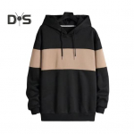 Meeste s&uuml;gistalvine kapuuts, kontrastses v&auml;rvitoonis n&ouml;&ouml;r pikkade varrukatega kapuutsiga elastne mansett ja all&auml;&auml;r, &otilde;huke igap&auml;evaseks kandmiseks vabaaja sporditopp S hall/tumesinine