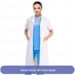 Unisex valge laborimantel kolledži &uuml;li&otilde;pilastele, arstidele, &otilde;dedele, ilusalongit&ouml;&ouml;tajatele &ndash; pikkade v&otilde;i l&uuml;hikeste varrukatega Women's slim short sleeve, L valge