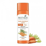 Biotique Bio Porgandi n&auml;o- ja keha p&auml;ikesekreem | SPF 40 UVA/UVB p&auml;ikesekaitsekreem | 100% botaanilised ekstraktid | Sobib k&otilde;ikidele nahat&uuml;&uuml;pidele | 120 ml