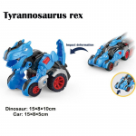 Tehniline auto dinosauruste m&auml;nguasi autoavarii deformatsiooniga autoekskavaatori mudel inertsiaalne poiss 3/5/6 aastat vana T-rex-Racing-Blue-Opp