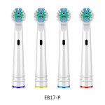 4 PC harjapea Oral-B EB-17P t&auml;iskasvanutele m&otilde;eldud veekindla automaatse elektrilise hambaharja jaoks, mis sobib Advance Power Sonicare'i hambaharjapea vahetusega 4pcs EB-17P