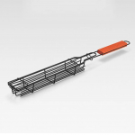 Kaasaskantav BBQ-grillkorv roostevabast terasest kleepumatu grillikorv puidust k&auml;epidemega grillv&otilde;rgust lihapikniku r&ouml;stimise t&ouml;&ouml;riist punane