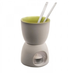 Ibili 728800 Fondue &agrave; Chocolat Pracktik Mini en c&eacute;ramique avec 2 fourchettes