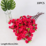 10 tk Sakura kunstlilled simuleeritud virsiku&otilde;ied kirsipuud pulmad boho kimp pidu kodu laua vaasi kaunistus