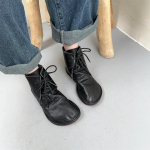 2024. aasta ehtsast nahast naiste lamedad saapad, n&ouml;&ouml;riga vabaajajalatsid Pehmest lehmanahast jalavarjud Kevad-s&uuml;gis jalatsid naiste poolsaapad 36 must