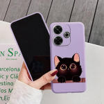 Armas kassi pehme silikoon&uuml;mbris Xiaomi Redmi Note 13 Pro 13C 14T Poco C65 Samsung A55 M35 S24 Plus Huawei Honor 200 Lite iPhone Realme p&otilde;rutuskindlale &uuml;mbrisele Samsung Galaxy S9 Plus lilla