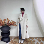 Uus s&uuml;gis- ja talvine kahepoolne villane mantel, pikk korea stiilis vaba vabaaja villane mantel M