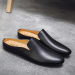 Moodsad naturaalsest nahast mokassiinid Meeste mustad Terava ninaga Universaalsed Vabaaja Jalan&otilde;ud v&auml;litingimustesse Hingavad Pehmed Korterid mehed zapatillas hombre 6.5