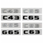 3D ABS kroomitud auto tagapagasiruumi t&auml;htedega m&auml;rgikleebis C63 C43 G65 embleemi logo tarvikutele C43 must