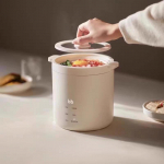 220V 1200ML Mini Elektriline Riisipliit Majapidamises Keraamiline Multifunktsionaalne Pliit Kaasaskantav Aeglane Hautaja 1 Inimese Kasutuseks